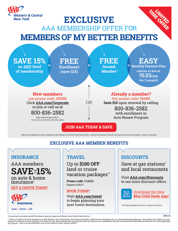 my Better Benefits employee savings - over 3,500 savings and discount opportunities