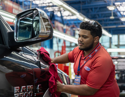 Delta Sonic - man detailing a vehicle