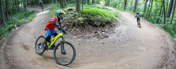 Killington Vermont - mountain bikers on trails